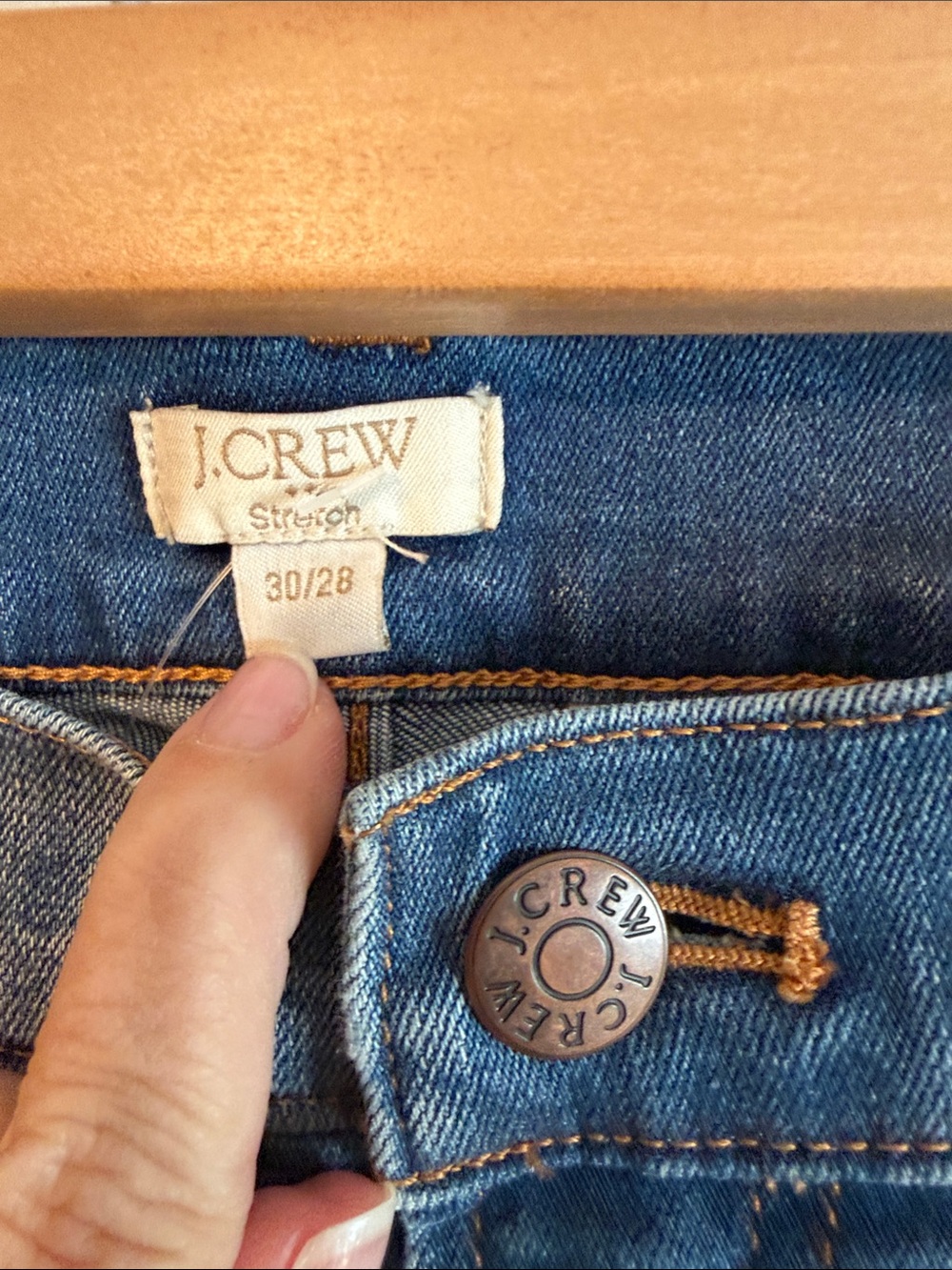J. Crew Women Blue Wash Jeans.30/28. Stretch style. - Picture 3 of 5